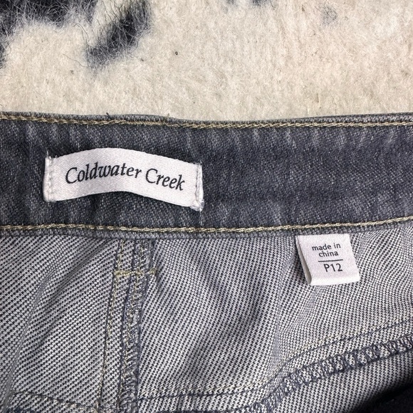 ColdWater Creek Women’s Black Mid Rise Bootcut Denim Jeans Size 12P - Picture 3 of 7